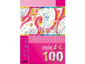 Papier kolorowy Kreska fluo A4 - mix 80 g