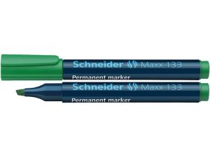Marker permanentny Schneider Maxx 133, zielony 1,0-3,0 mm ścięta końcówka (SR113304)
