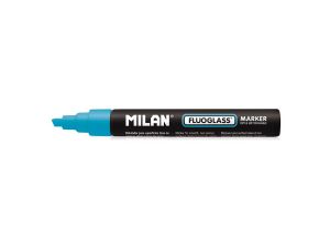 Marker specjalistyczny Milan do szyb fluo, niebieski 2,0-4,0 mm ścięta końcówka (591095201)