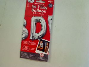 Balon foliowy Amscan balon mini literka d srebrna (3301701)