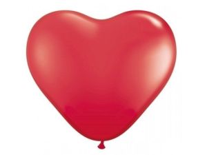 Balon kształty serca czerwony 100 szt