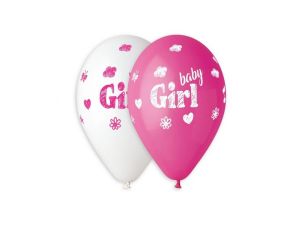 Balon gumowy Godan Baby girl 5 szt. mix 13cal (GS120/934)