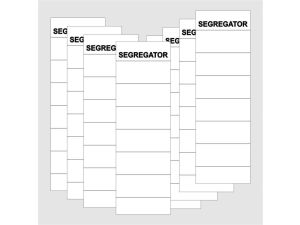 Etykiety opisowe do segregatora Warta NALEPKA NA SEGREGATOR - biały 60 mm x 190 mm (350-008)