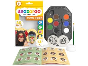 Farba do malowania twarzy Snazaroo Zestaw farb do malowania twarzy Animal World 8 kolor. (1172183)