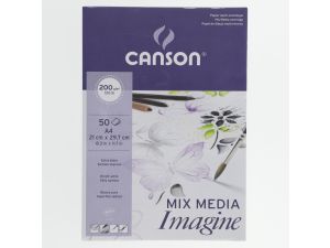 Blok rysunkowy Canson A4 biały 200g 50k (200-006-008)