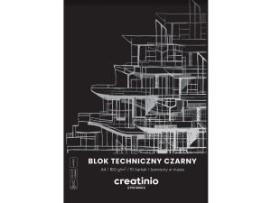Blok techniczny Top 2000 Creatinio A4 czarny 160g 10k (400176681)