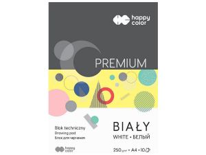 Blok techniczny Happy Color A4 biały 250g 10k (HA 3725 2030-0)