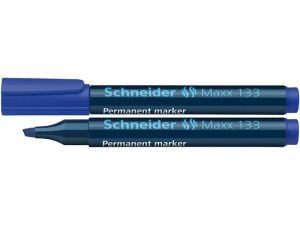 Marker permanentny Schneider Maxx 133, niebieski 1,0-3,0 mm ścięta końcówka (SR113303)