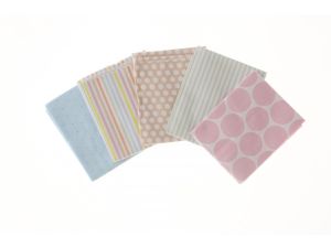 Zestaw dekoracyjny Papiermania zestaw tkanin bawełnianych capsule spots & stripes pastels 5szt (pma-358400)