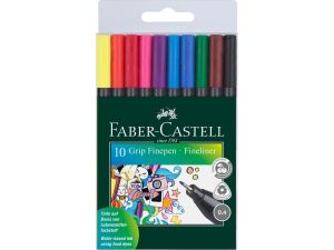 Cienkopisy Faber-Castell Grip Finepen 0,4 10 kolorów (FC151610)