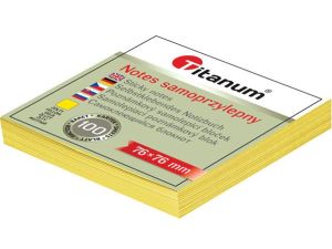Notes samoprzylepny Titanum żółty 100k 76 mm x 76 mm (S-2003)