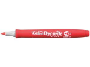 Marker permanentny Artline decorite, czerwony 1,0 mm pędzelek końcówka (AR-033 2 2)