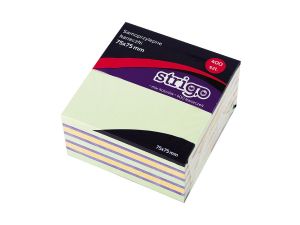 Notes samoprzylepny Strigo karteczki pastelowe mix 400k 75 mm x 75 mm (SSN002)