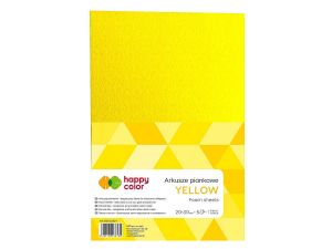 Arkusz piankowy Happy Color kolor: żółty 5 ark. 210 mm x 297 mm (HA 7130 2030-1)
