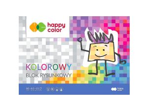 Blok rysunkowy Happy Color A3 kolorowy 80g 15k 297 mm x 420 mm (HA37083040-09)