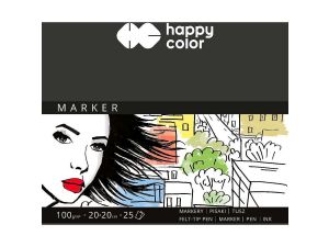 Blok artystyczny Happy Color do markerów 100g 25k 200 mm x 200 mm (HA 3710 2020-A25)