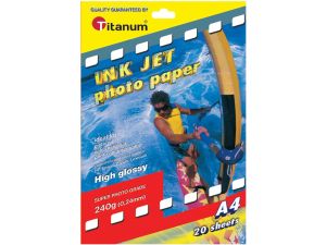 Papier fotograficzny Titanum A4 20 kartek 240 g/m&sup2; błyszczący