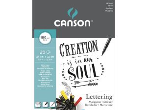 Blok artystyczny Canson Marker Lettering 180g 20k 240 mm x 320 mm (400109921)