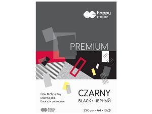 Blok techniczny Happy Color Premium czarny A4 czarny 220g 10k 210 mm x 297 mm (3722 2030-9)