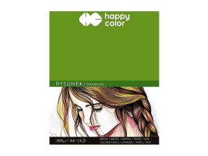 Blok rysunkowy Happy Color A4 biała 300g 15k (HA 3730 2030-A15)