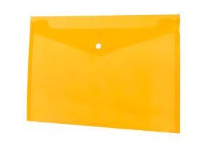 Teczka plastikowa na guzik Tetis koperta pp A4 kolor: pomarańczowy 140 mic. 235mm x 330mm (BT611-P)
