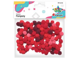 Pompony Titanum Craft-Fun Series czerwony 120 szt (282921)