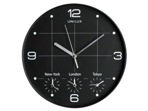 Zegar ścienny Unilux On Time czarny (400094567)