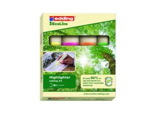 Zakreślacz Edding textmarker ekologiczny 4 kolory, mix 5,0 mm (24/4s ed)