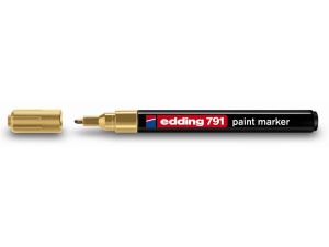 Marker olejowy Edding 791, złoty 1,0-2,0 mm płaska/szpic końcówka