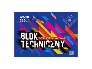 Blok techniczny Protos A3 kolorowy 225g 10k