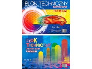Blok techniczny Protos A4 kolorowy 10k