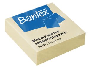 Notes samoprzylepny Bantex żółty 240k 50mm x 50mm (400086400)
