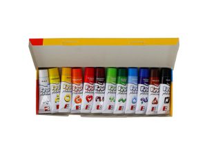 Farby plakatowe Spółdzielnia JEDNOŚĆ w tubach kolor: mix 30 ml 12 kol.