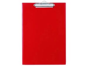 Deska z klipem (podkład do pisania) Biurfol A4 - czerwona 230 mm x 320 mm (KH-01-04)