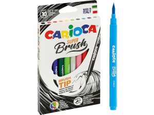 Flamaster Carioca brush tip 42937 10 kol.