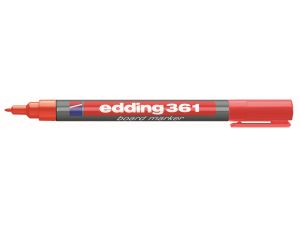 Marker suchościeralny Edding 361, czerwone 1,0 mm płaska/szpic końcówka