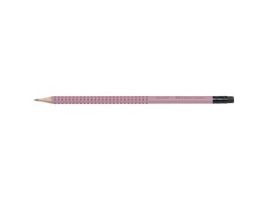 Ołówek Faber Castell Grip 2001 różowy z gumką B (217237 FC)