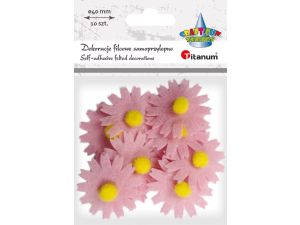 Ozdoba filcowa Titanum Craft-Fun Series kwiaty samoprzylepne (7534D)