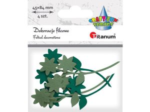 Ozdoba filcowa Titanum Craft-Fun Series kwiaty z gałązką (19YJ-007)