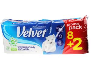Papier toaletowy Velvet Delikatnie Biały XXL kolor: biały 8+2 szt