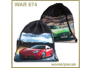 Plecak (worek) na sznurkach Warta Auta - mix (WAR-674)