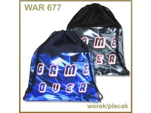 Plecak (worek) na sznurkach Warta Game Over (WAR-677)