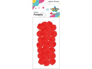Pompony Titanum Craft-Fun Series czerwone 30 szt