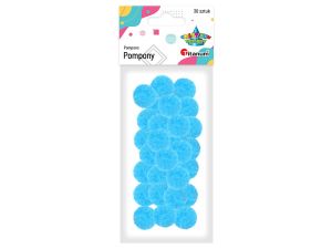 Pompony Titanum Craft-Fun Series niebieski 30 szt