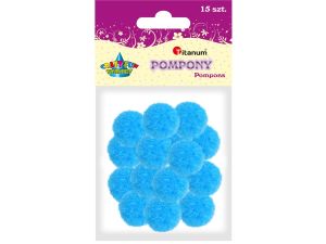 Pompony Titanum Craft-Fun Series niebieski jasny 15 szt