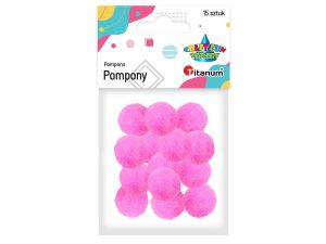 Pompony Titanum Craft-Fun Series różowe 15 szt